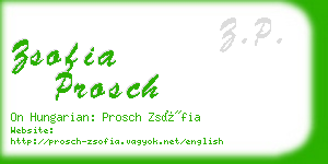 zsofia prosch business card